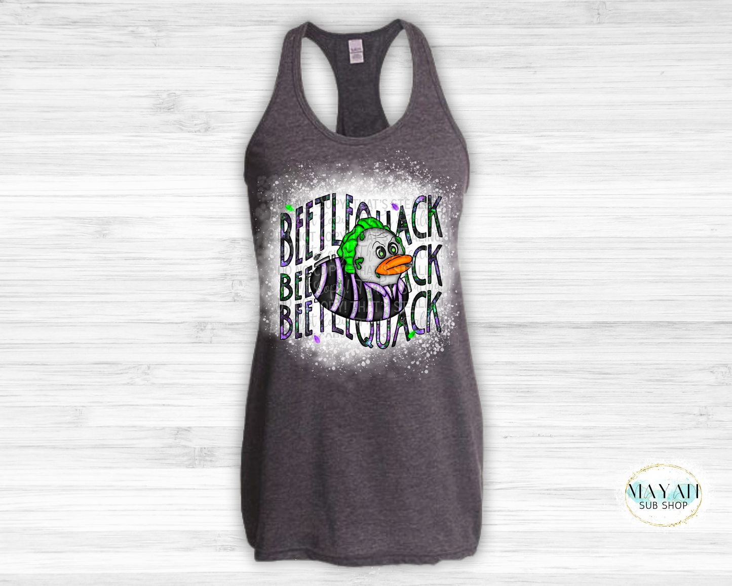 Beetle Quack Bleached Racerback Tank Top