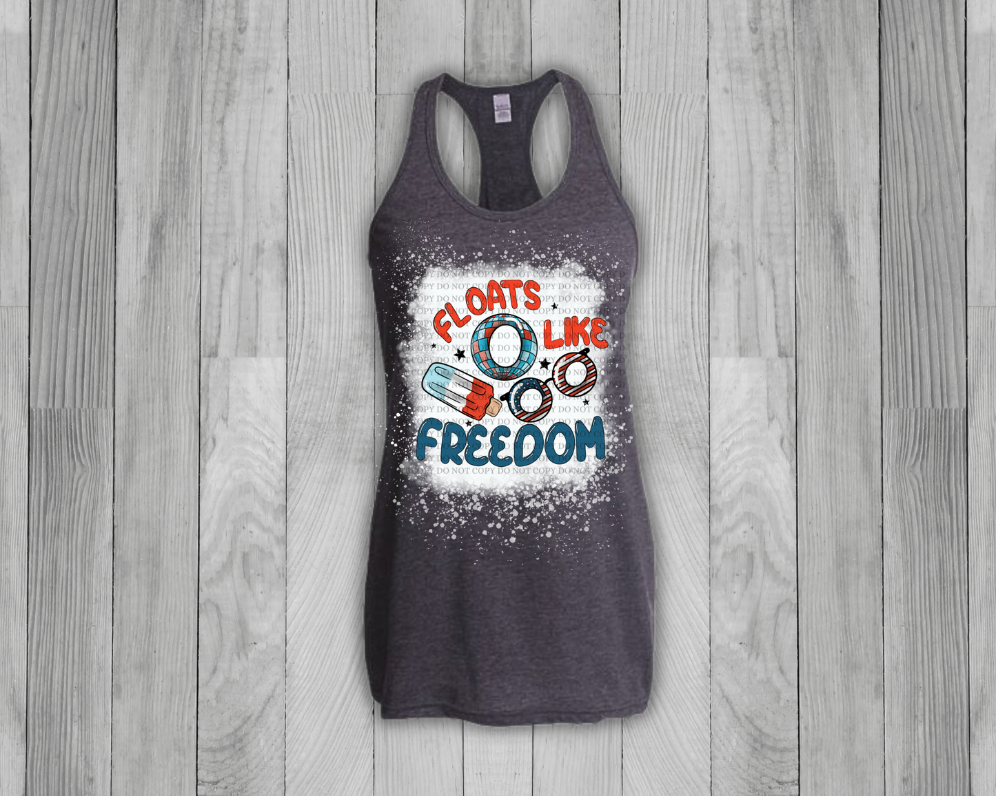 Floats Like Freedom Bleached Tank Top - Mayan Sub Shop