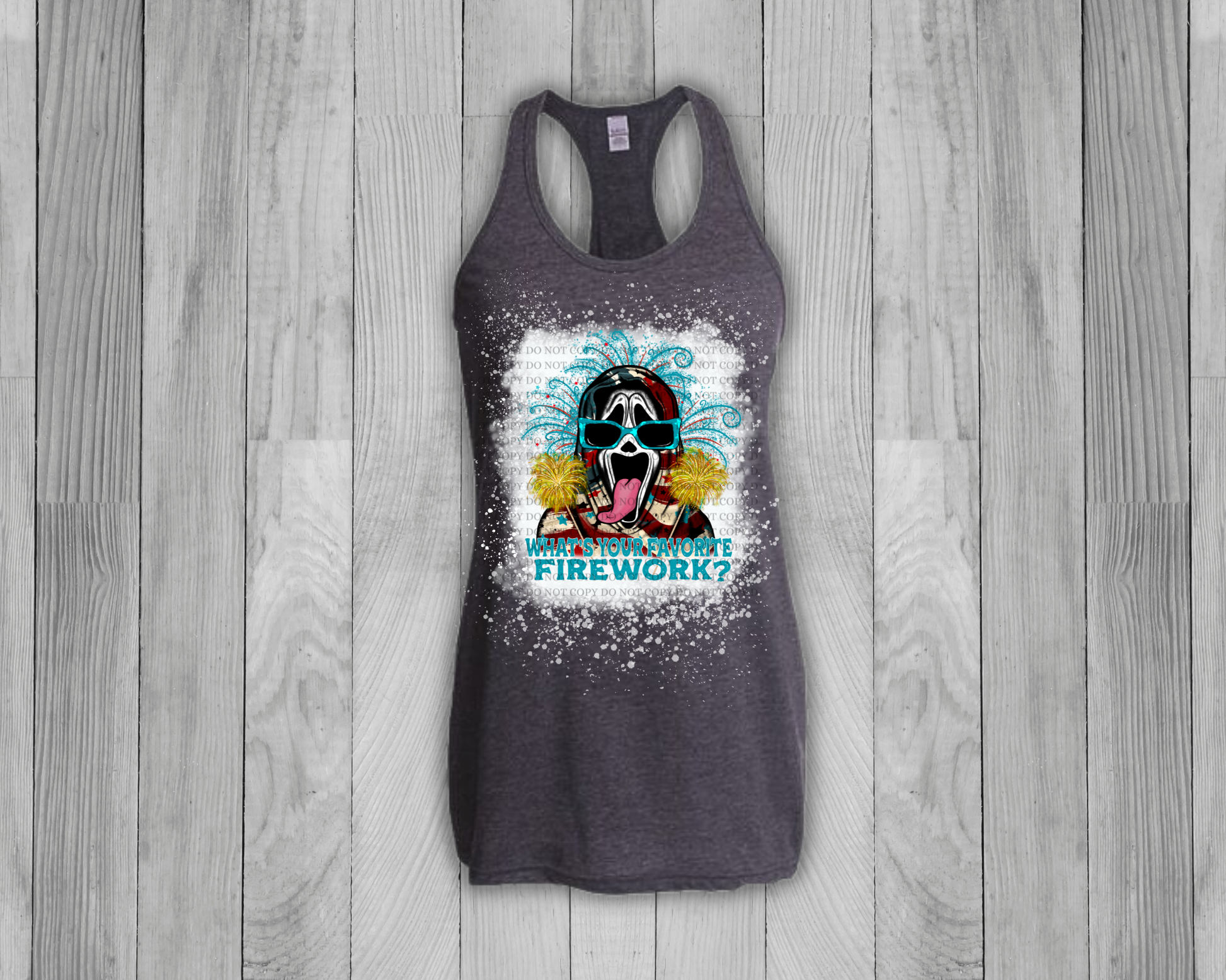 Favorite Fireworks Bleached Tank Top - Mayan Sub Shop