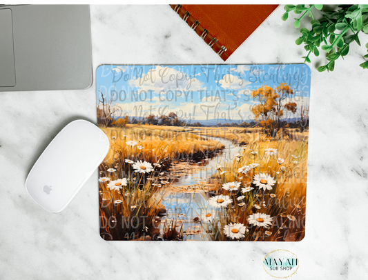 Daisy field mouse pad. -Mayan Sub Shop