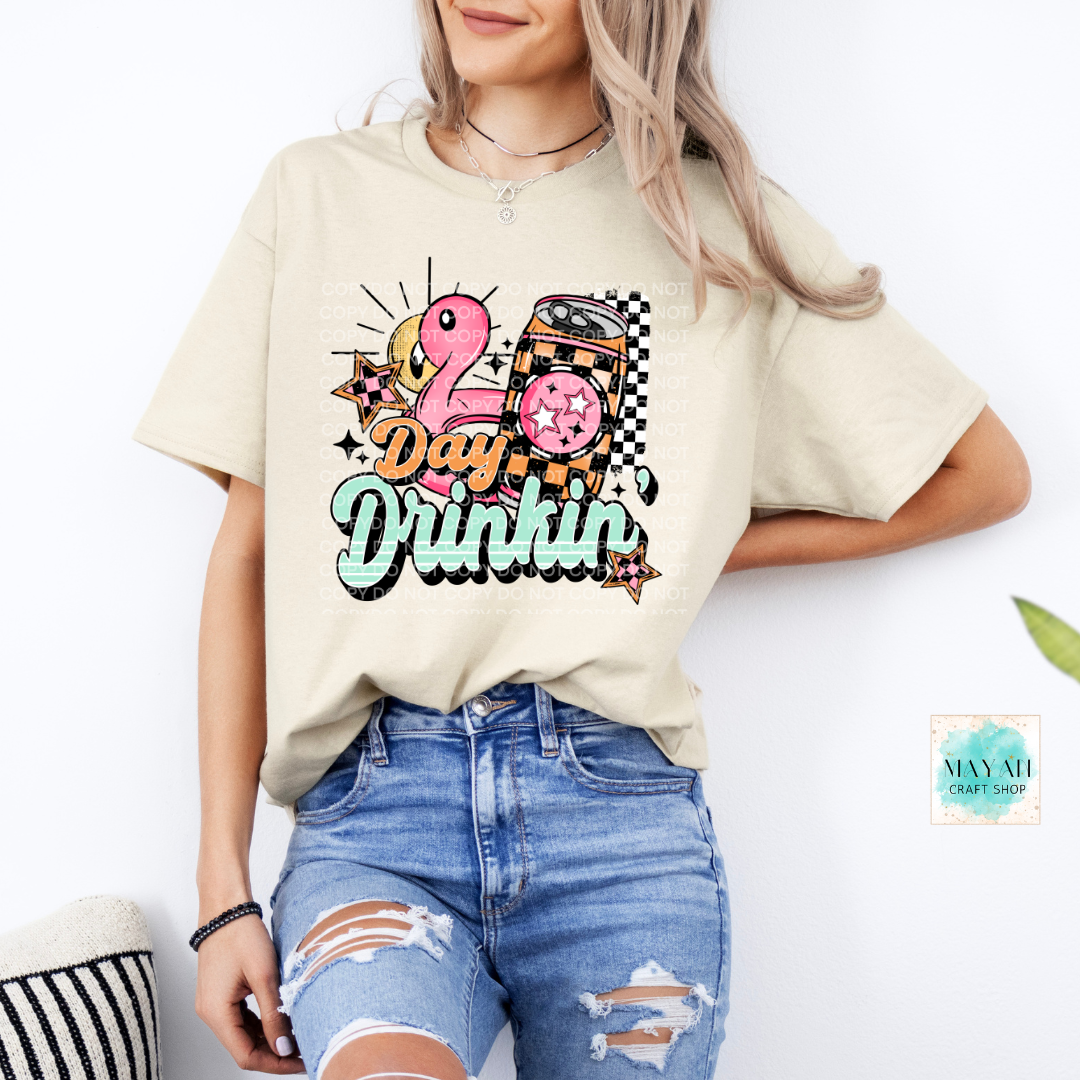 Day drinkin sand shirt. -Mayan Craft Shop