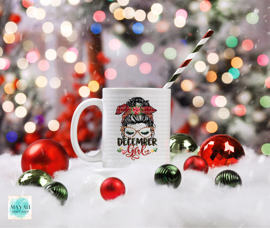 December girl coffee mug. -Mayan Craft Shop