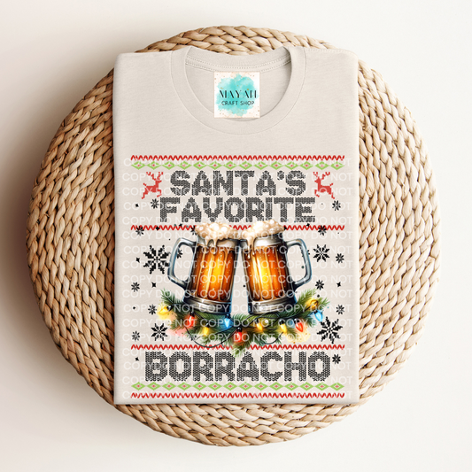 Santa's favorite borracho heather dust shirt. -Mayan Craft Shop