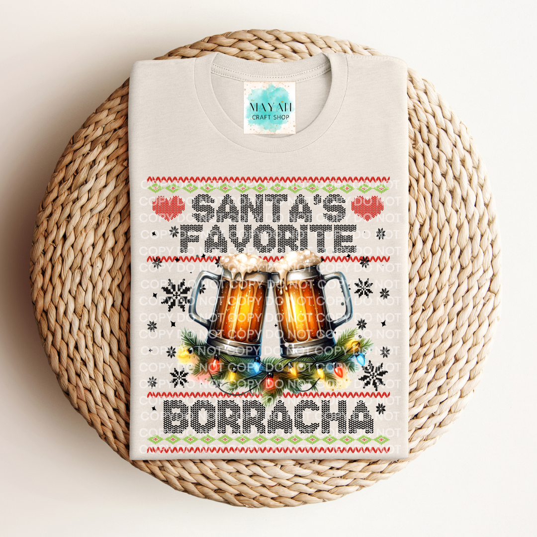 Santa's favorite borracha heather dust shirt. -Mayan Craft Shop