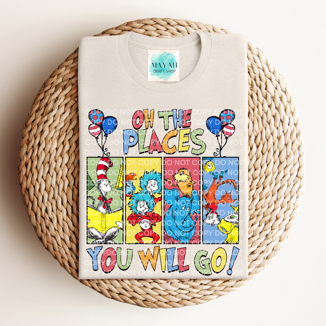 Places you will go heather dust shirt. -Mayan Craft Shop