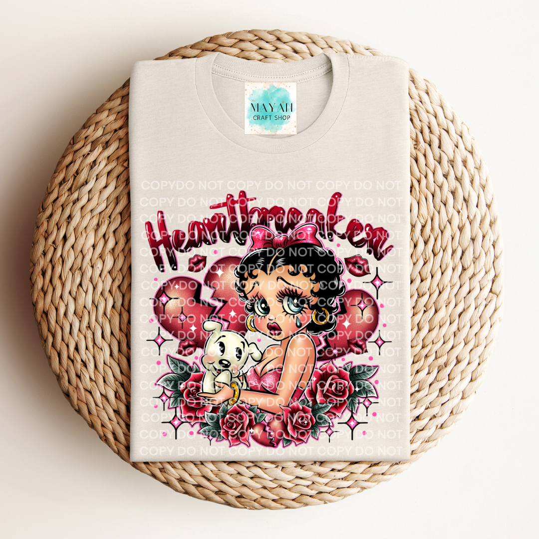 Heart breaker heather dust shirt. -Mayan Craft Shop