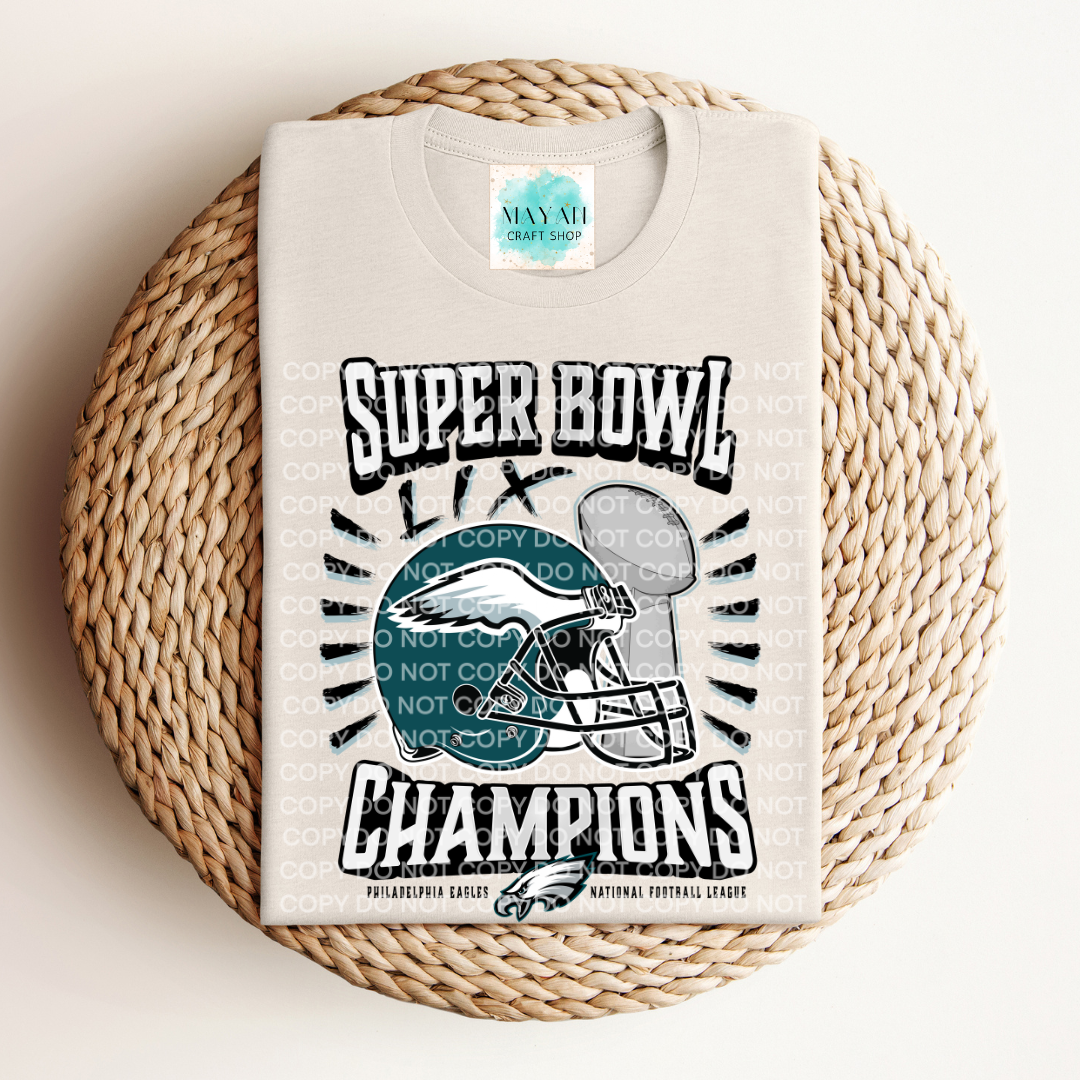 SB 2025 champs heather dust shirt. -Mayan Craft Shop