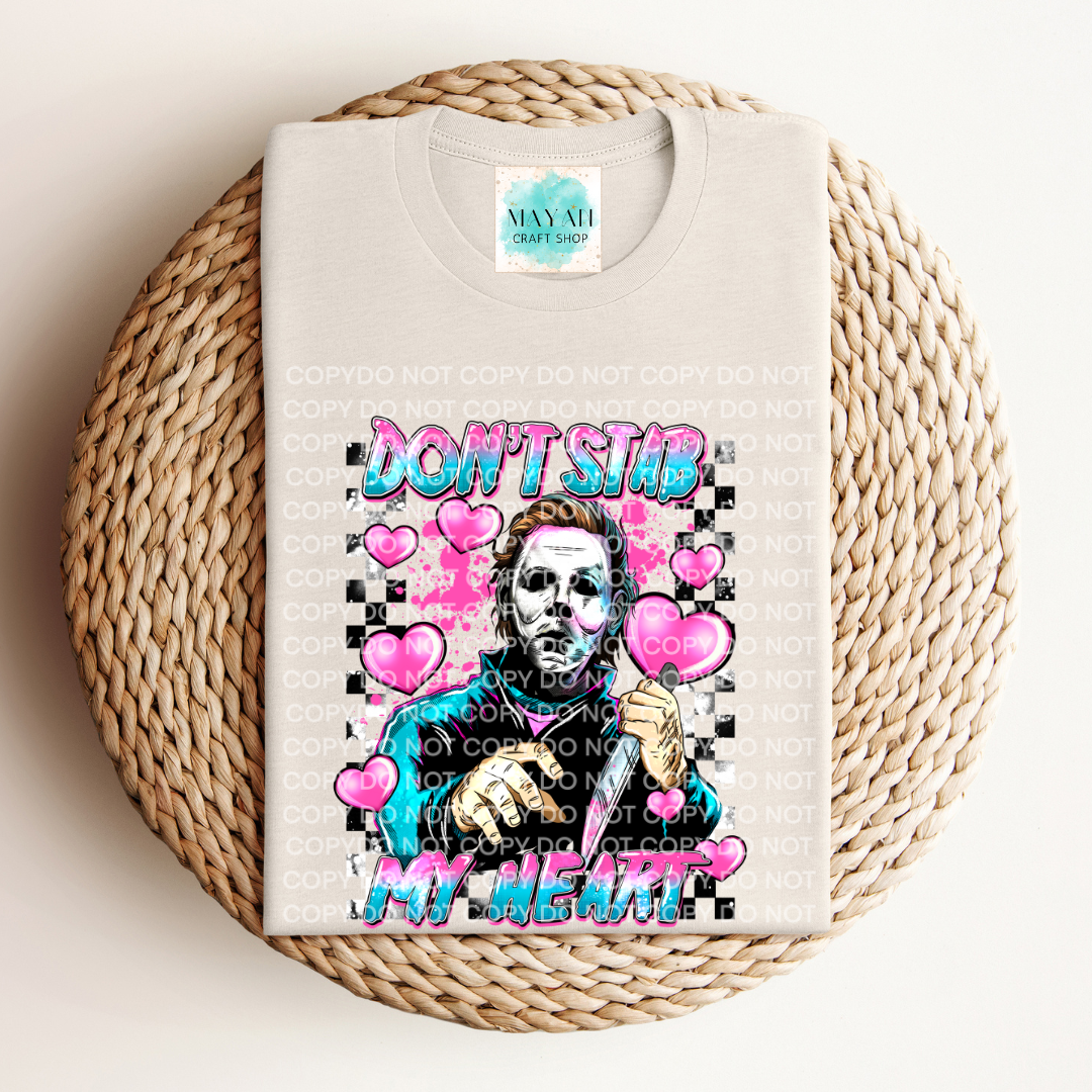 Don't stab my heart heather dust shirt. -Mayan Craft Shop