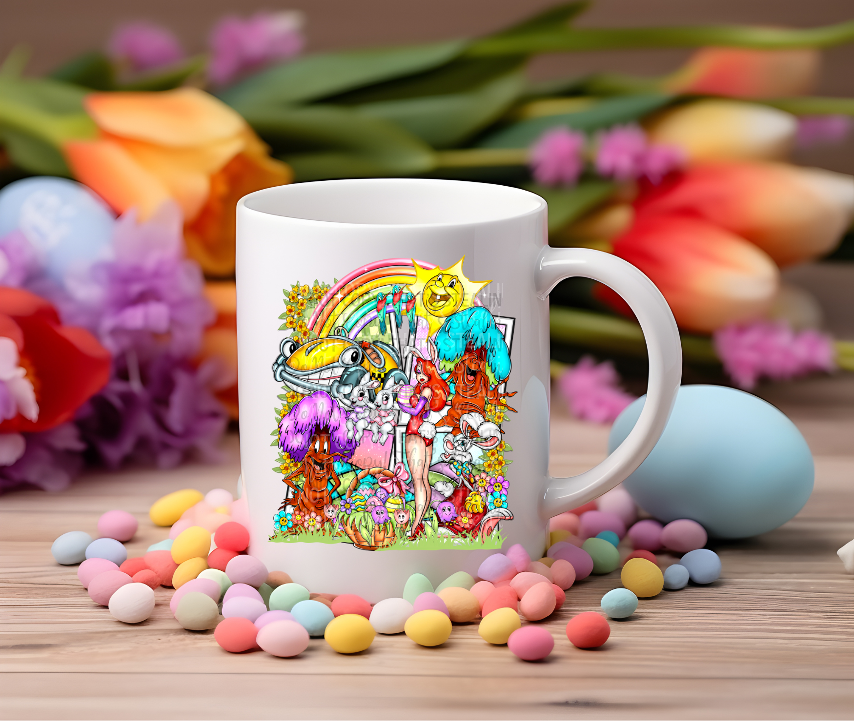 Easter toon coffee mug. -Mayan Sub Shop