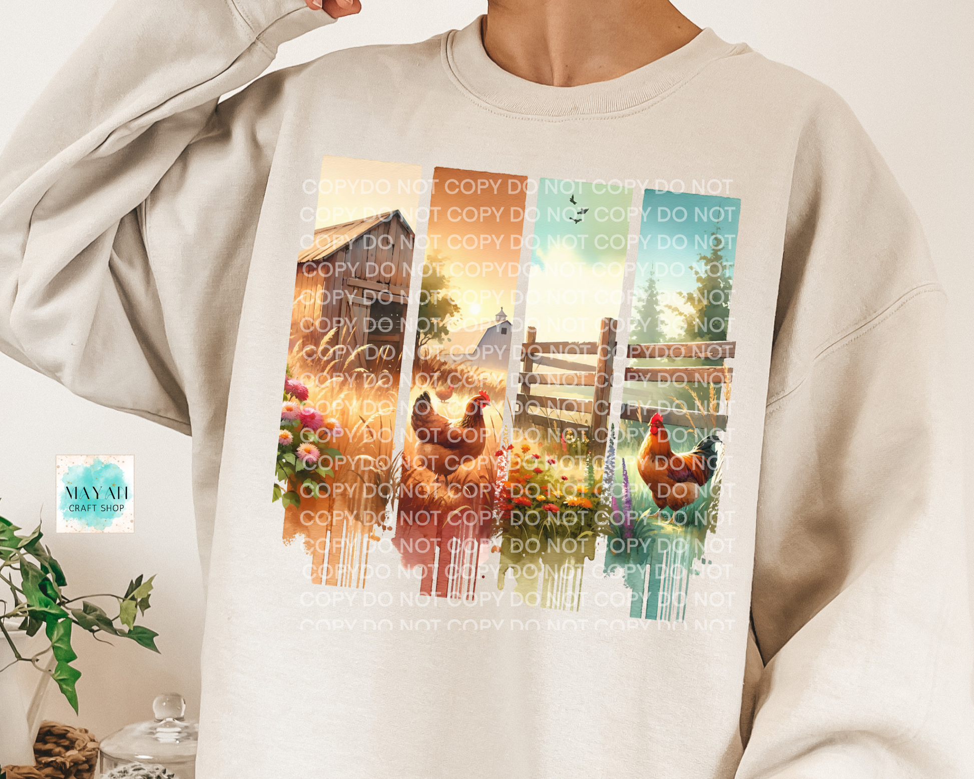 Farm life sand sweatshirt. -Mayan Craft Shop