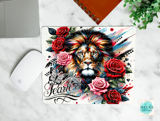 Fearless mouse pad. -Mayan Craft Shop