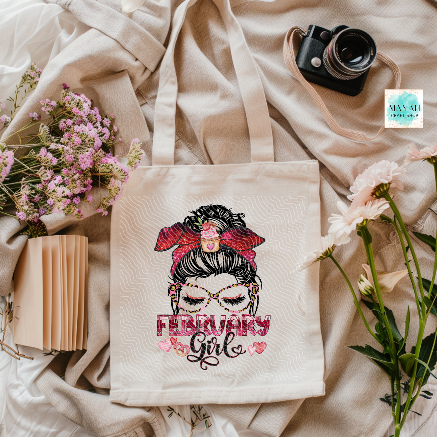 February girl tote bag.