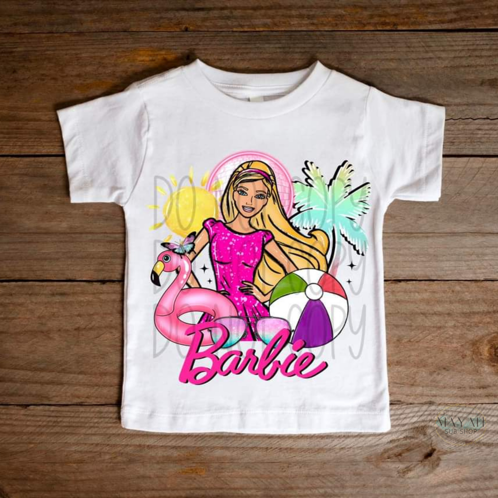 Female doll summer kids shirt. -Mayan Sub Shop