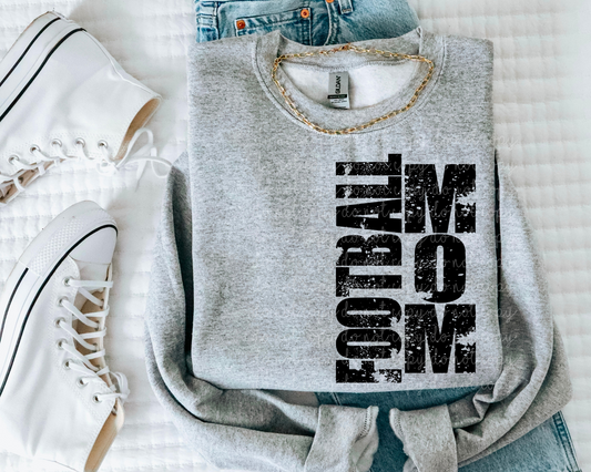 Football mom heather grey sweatshirt. -Mayan Craft Shop