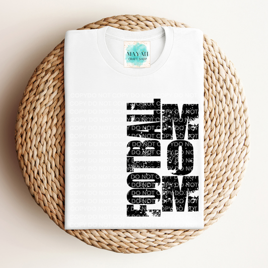 Football mom white shirt. -Mayan Craft Shop