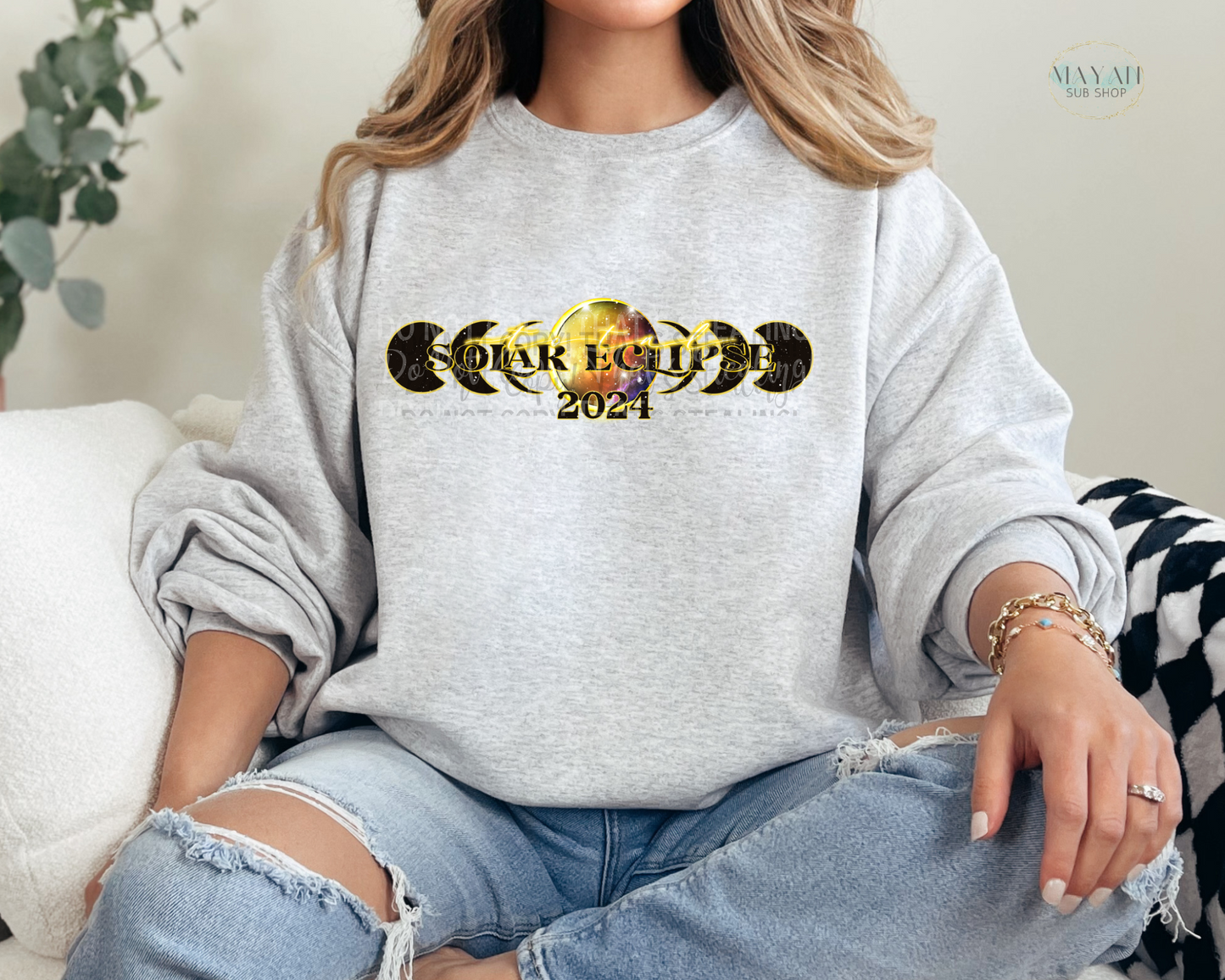 Solar Eclipse 2024 Sweatshirt - Mayan Sub Shop