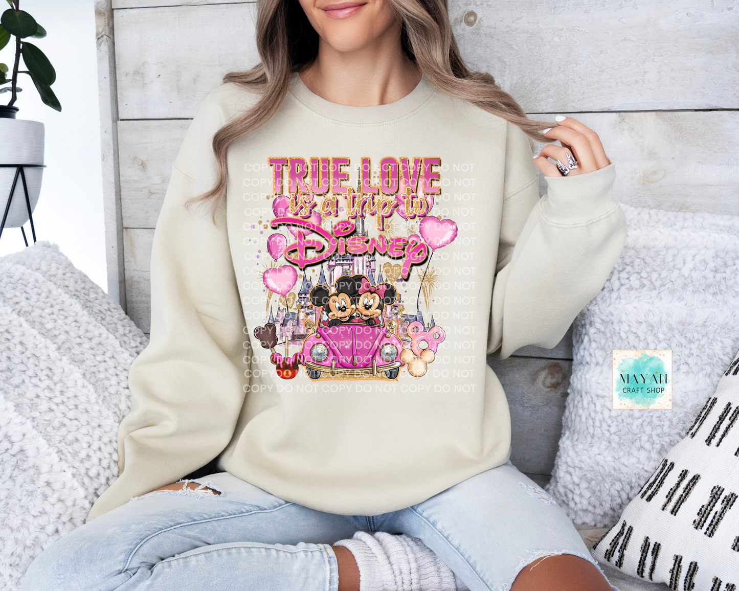 True love trip sand sweatshirt. -Mayan Craft Shop