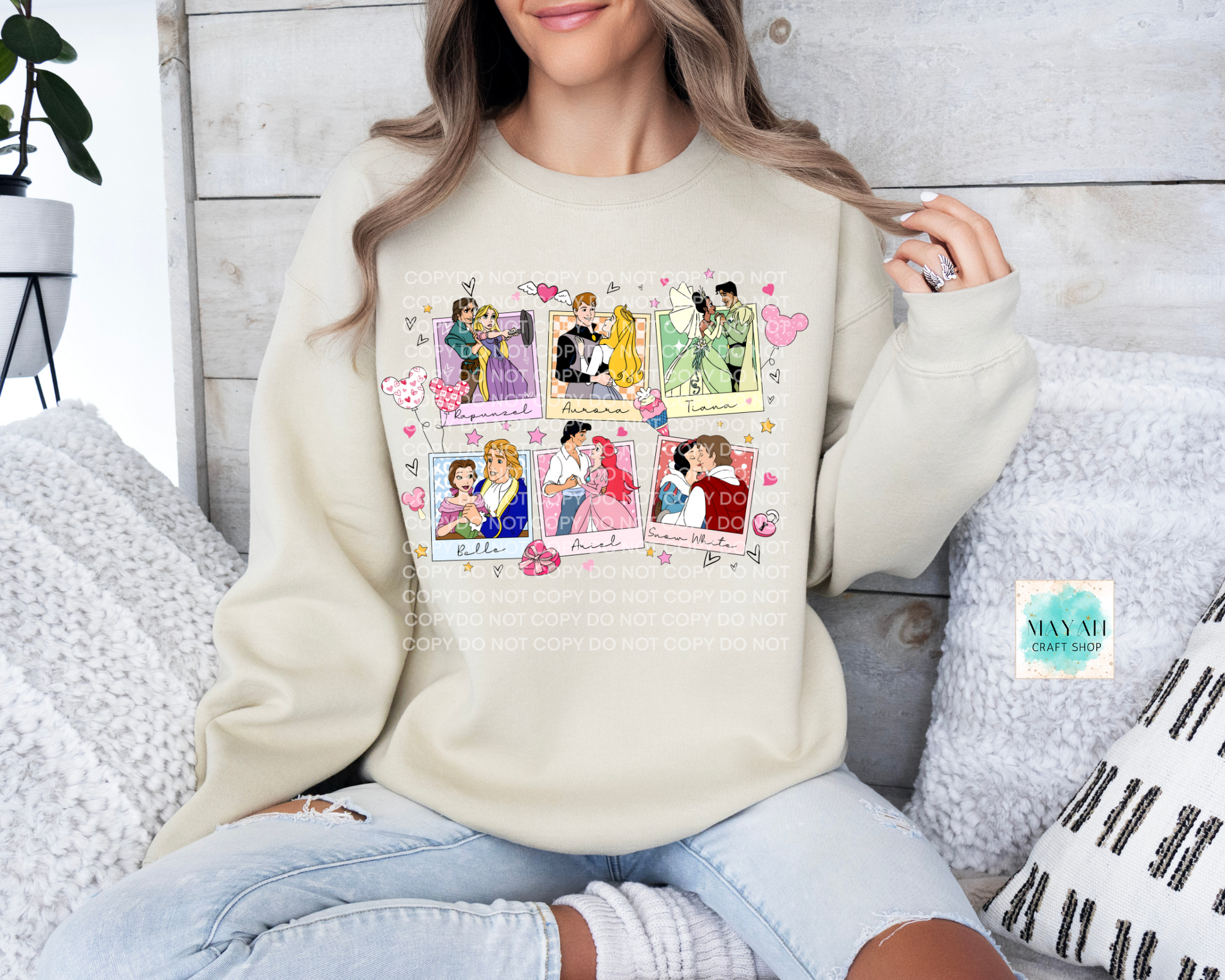 Royal love sand sweatshirt. -Mayan Craft Shop