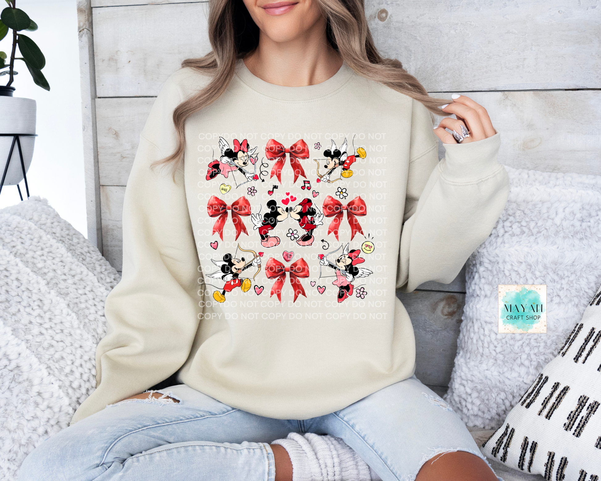 Cupid love sand sweatshirt. -Mayan Craft Shop