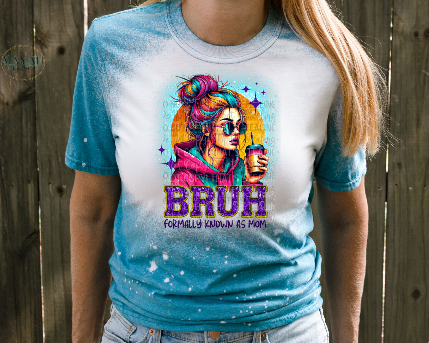 Bruh Bleached Tee - Mayan Sub Shop