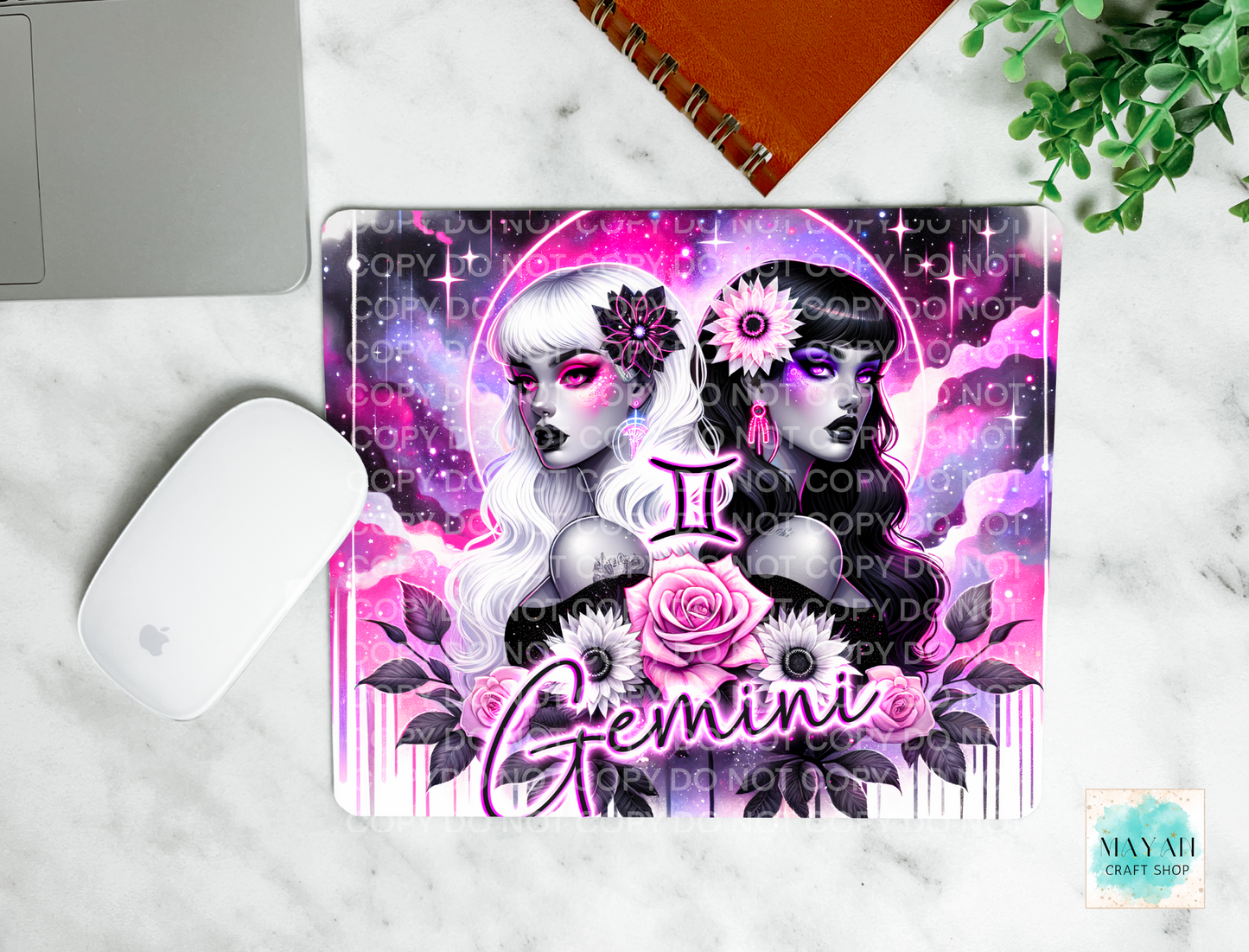 Gemini mouse pad. -Mayan Craft Shop