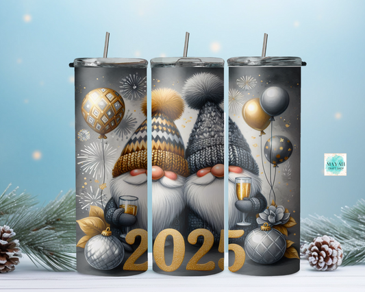 Gold and silver gnomes 2025 tumbler. -Mayan Craft Shop