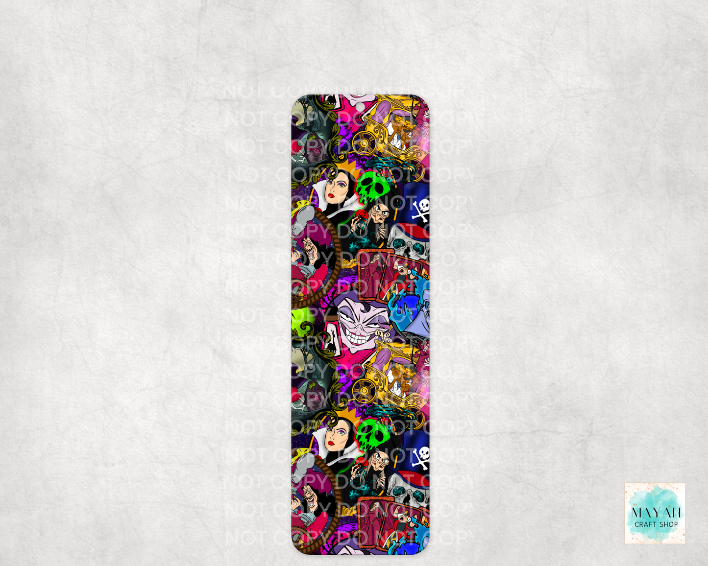 Bookmark with colorful design on a white background