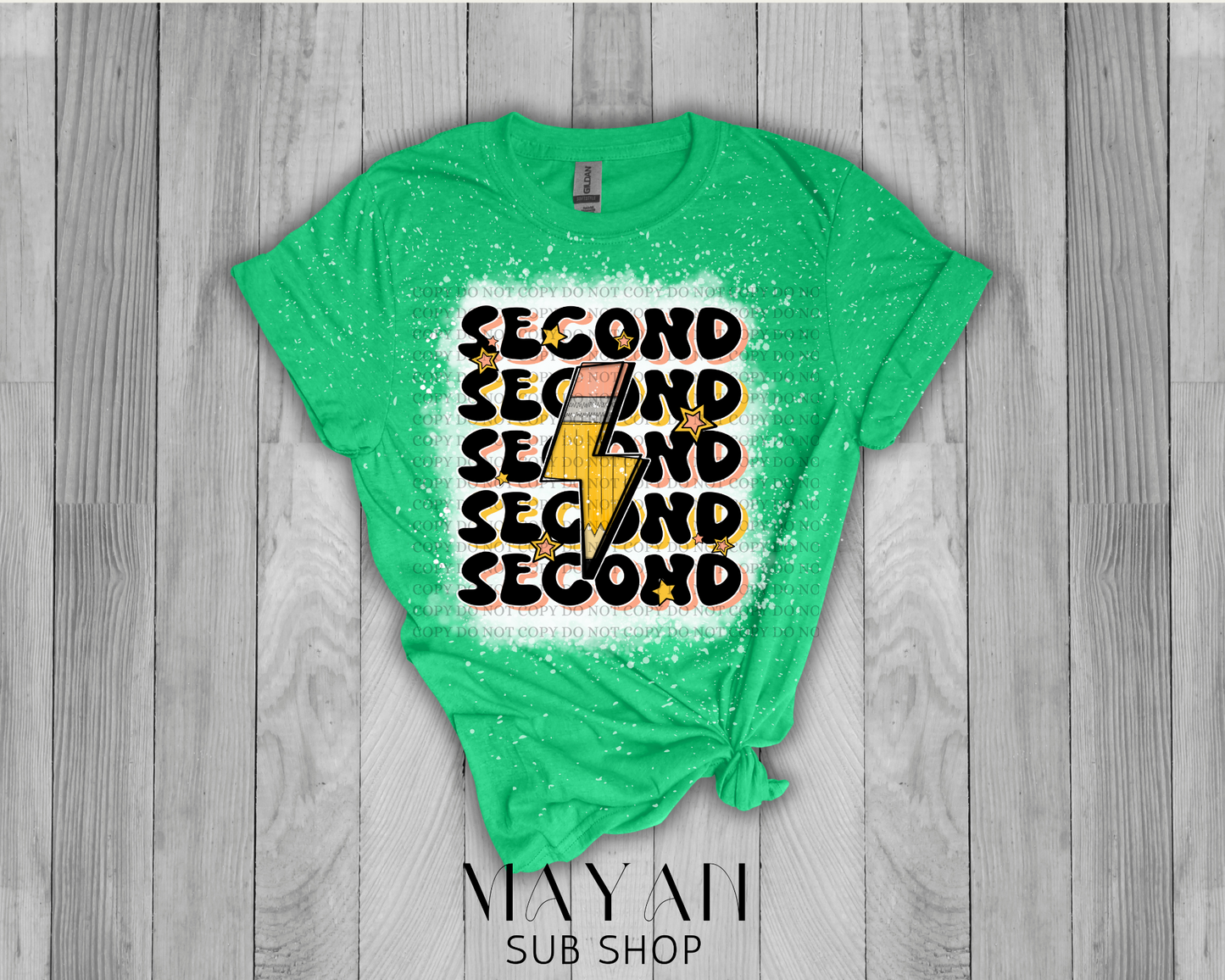 Second Grade Teacher Retro Bleached Shirt - Mayan Sub Shop