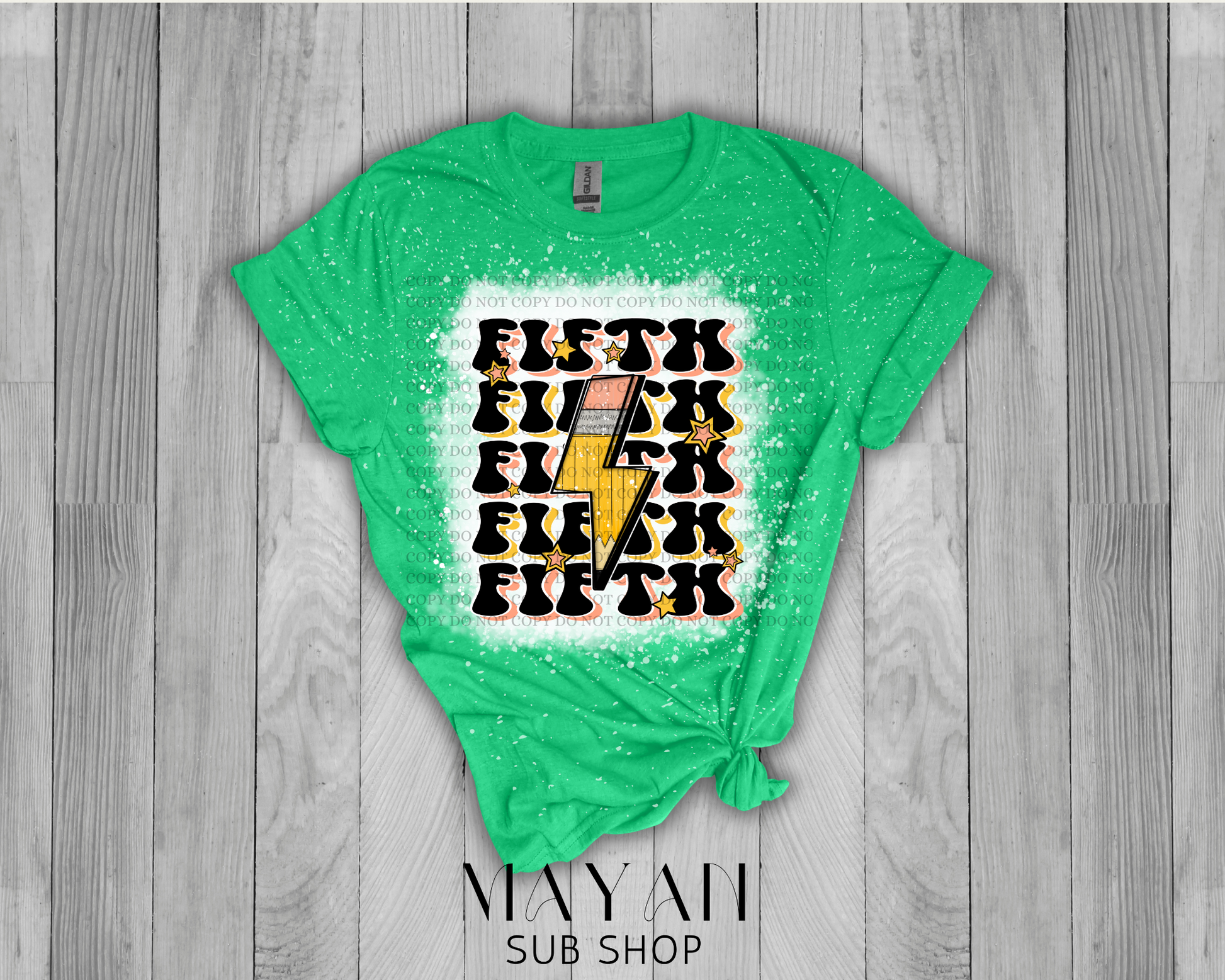 Fifth Grade Teacher Retro Bleached Shirt - Mayan Sub Shop