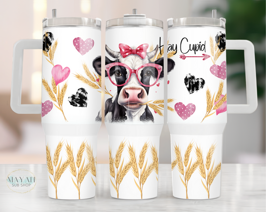 Hay cupid 40 oz. tumbler with handle. -Mayan Sub Shop