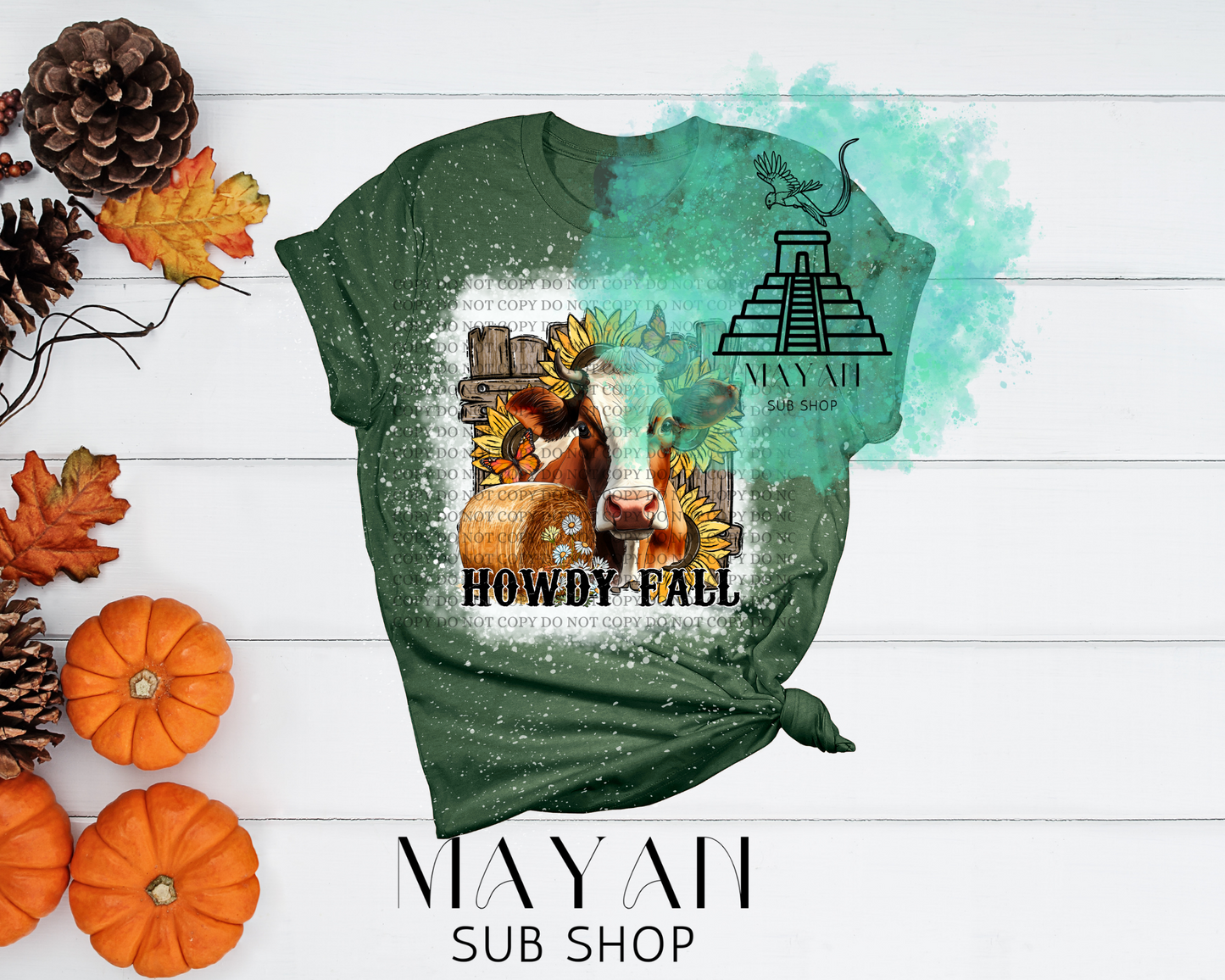 Howdy Fall Bleached Shirt - Mayan Sub Shop