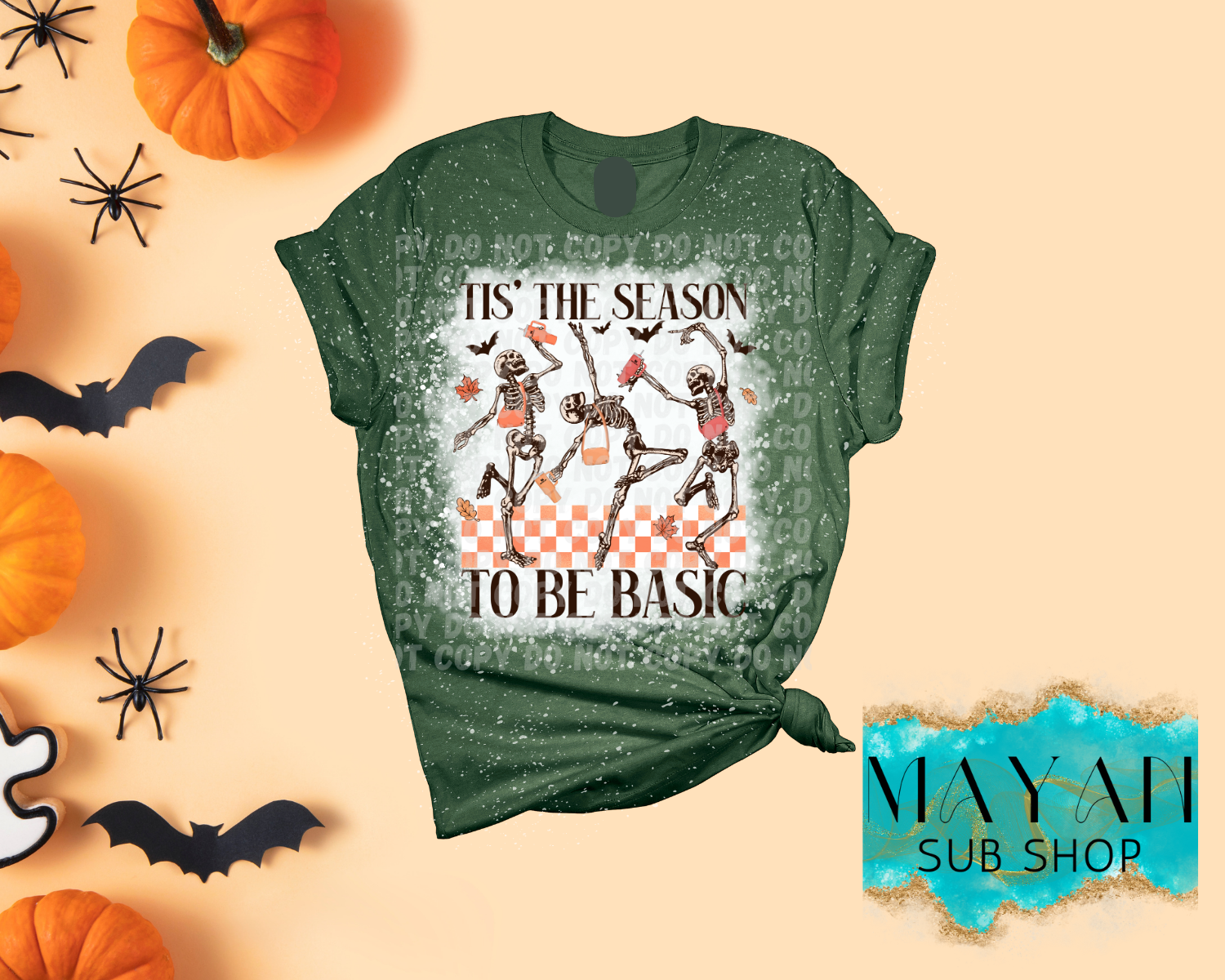 Season To Be Basic Bleached Shirt - Mayan Sub Shop