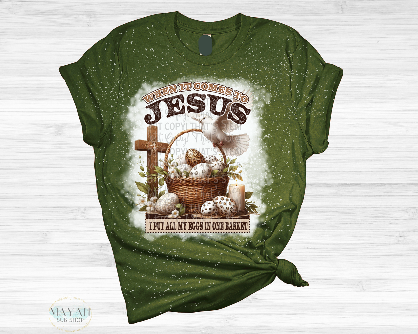 Jesus Bleached Tee - Mayan Sub Shop