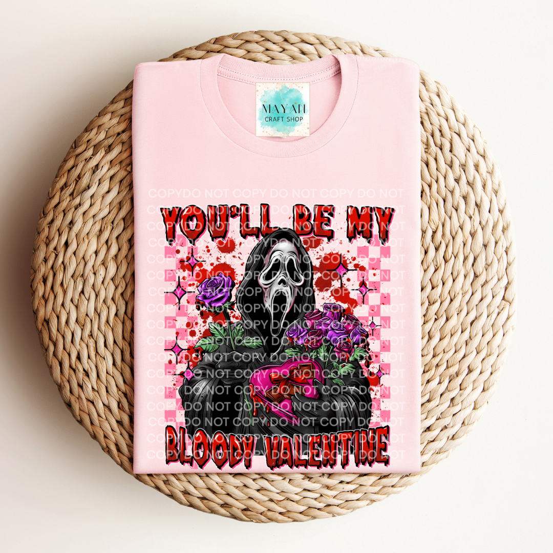 Bloody Valentine heather pink shirt. -Mayan Craft Shop