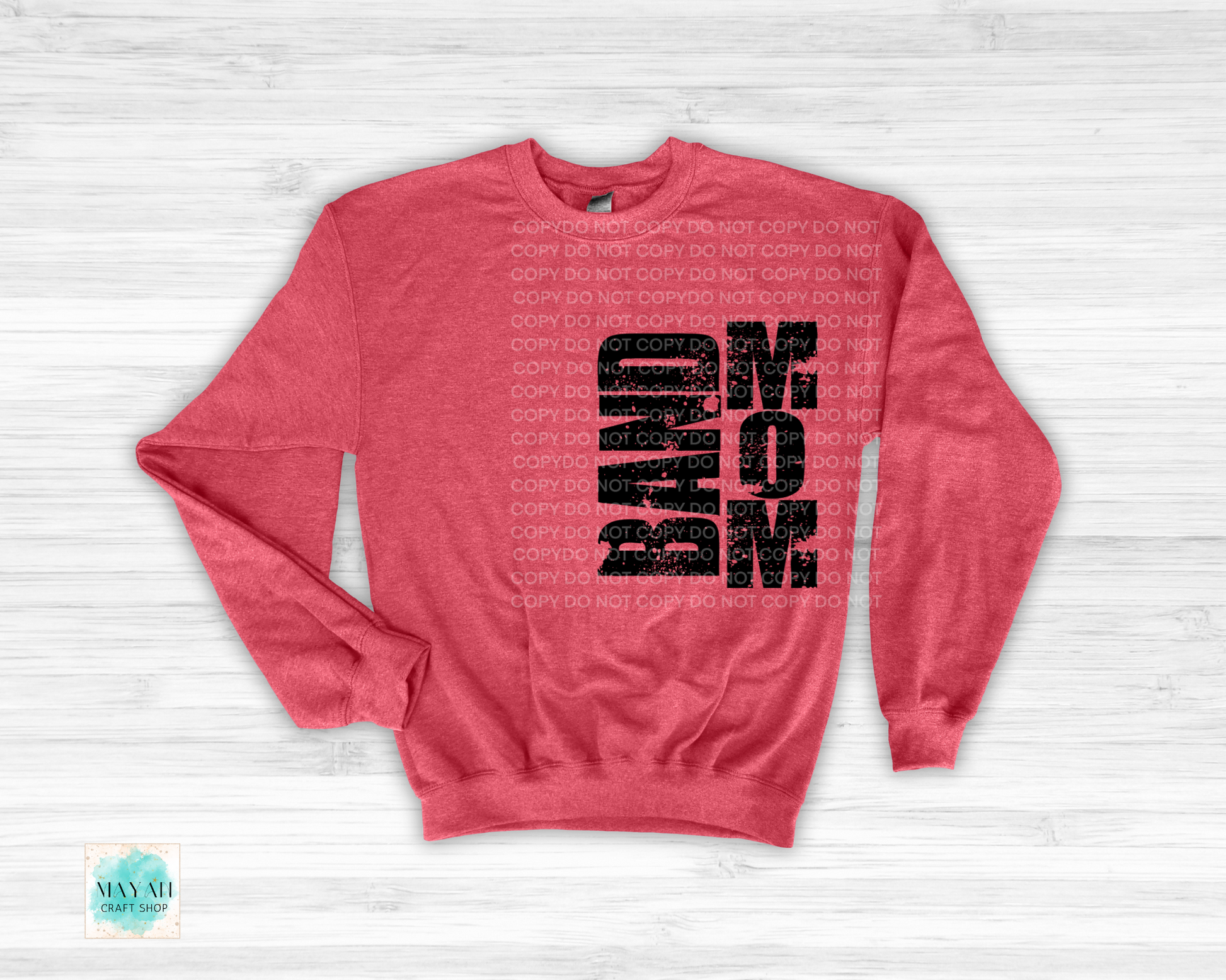 Band mom heather red sweatshirt. -Mayan Craft Shop