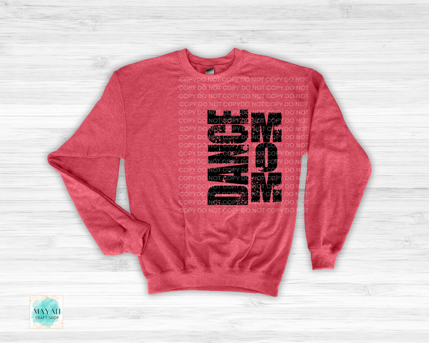 Dance mom heather red sweatshirt. -Mayan Craft Shop