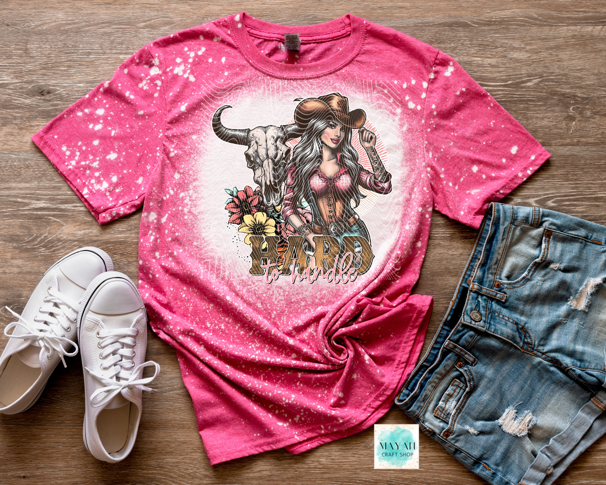 Hard to handle bleached shirt.