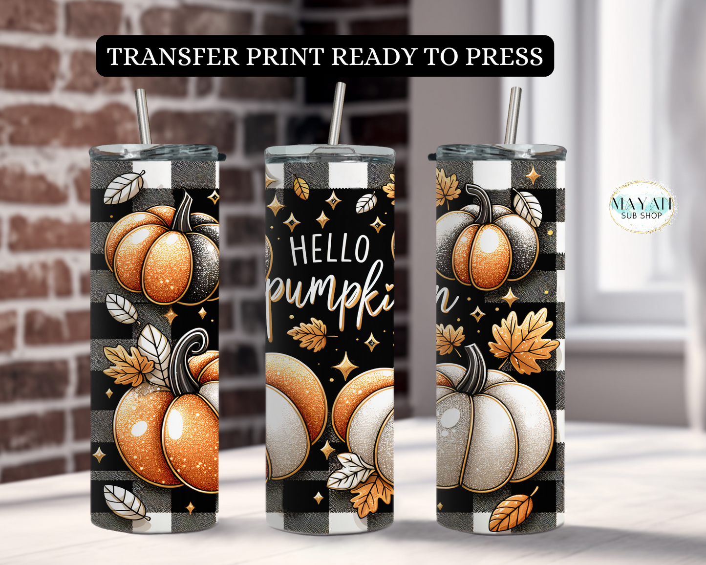 Hello pumpkin transfer print. -Mayan Sub Shop