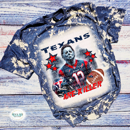 Killer Houston Football Bleached Tee