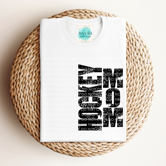 Hockey mom white kids shirt. -Mayan Craft Shop