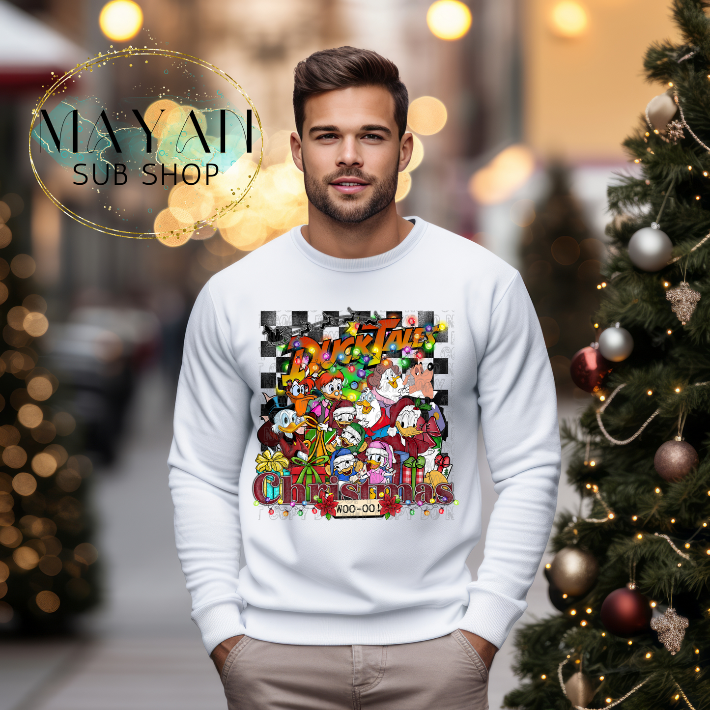 Christmas sweatshirt. -Mayan Sub Shop