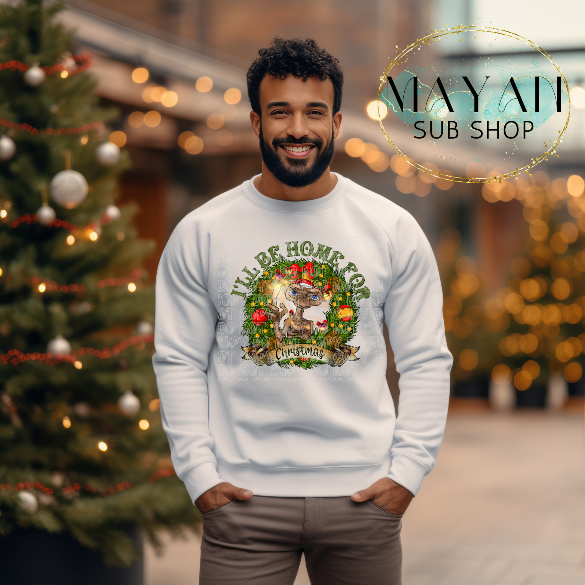 Home for Christmas sweatshirt. -Mayan Sub Shop