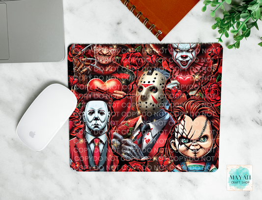 Horror Valentine's mouse pad. -Mayan Craft Shop