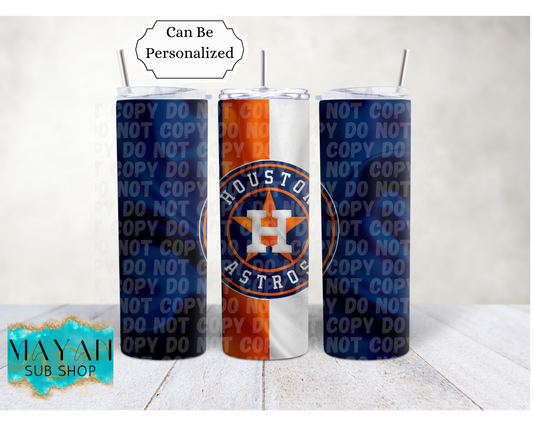 Houston Baseball Flag 20 oz. Skinny Tumbler - Mayan Sub Shop