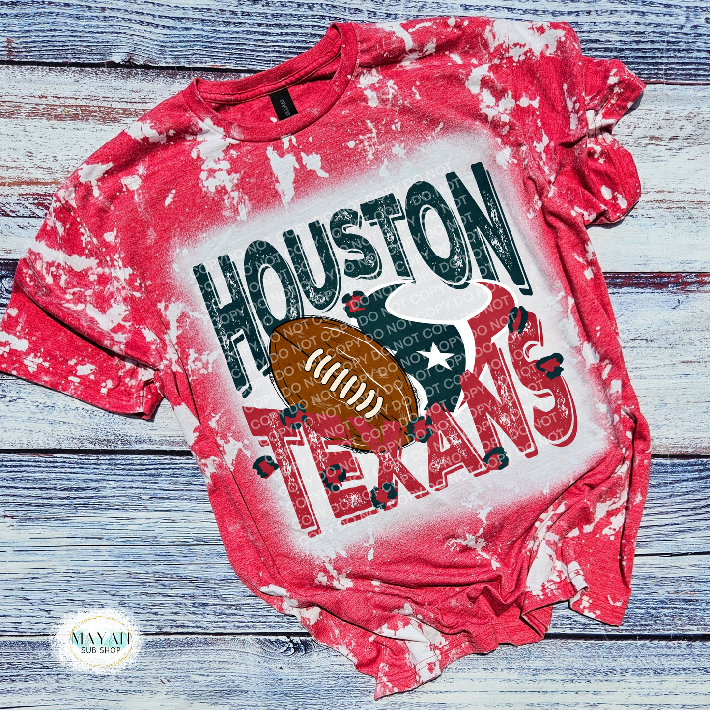 Houston Football Bleached Tee