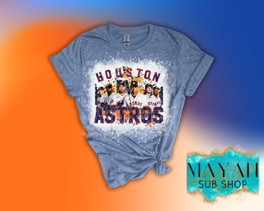 Houston Baseball Team Bleached Shirt - Mayan Sub Shop