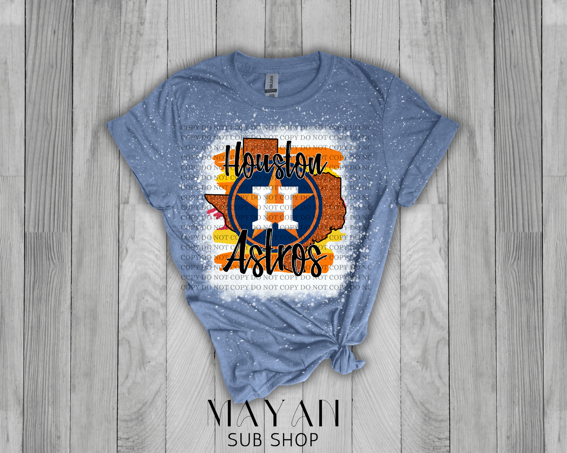 Houston Baseball Bleached Shirt - Mayan Sub Shop