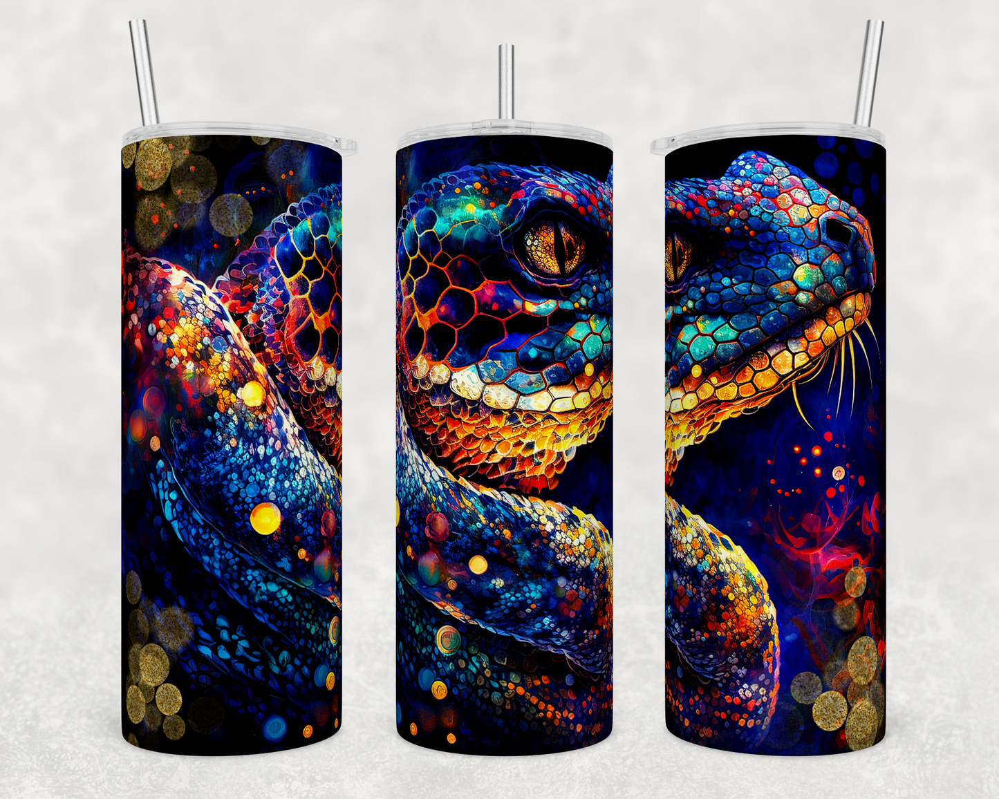 inked snake 20 oz. skinny tumbler. - Mayan Sub Shop