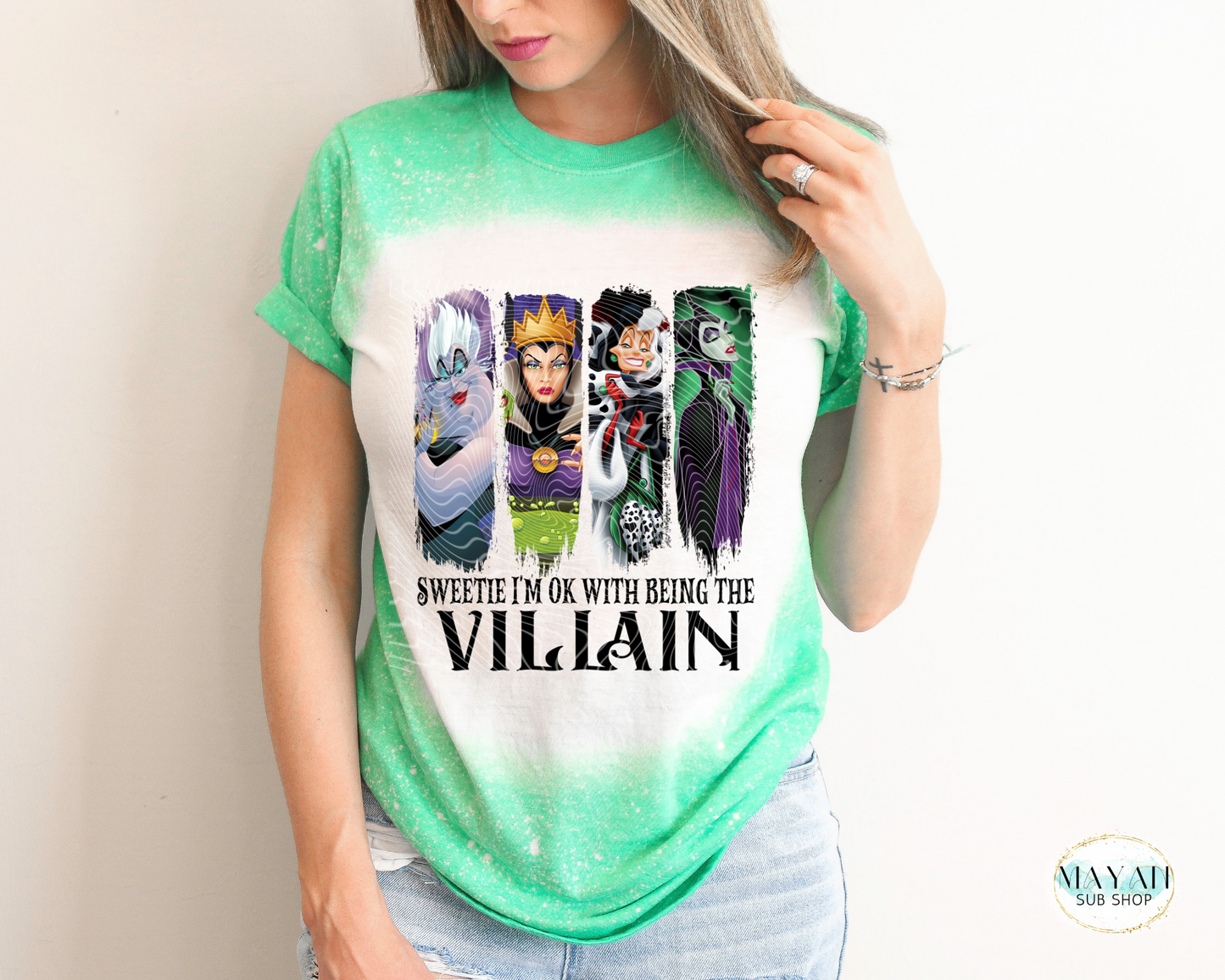 OK Being a Villain Bleached Tee