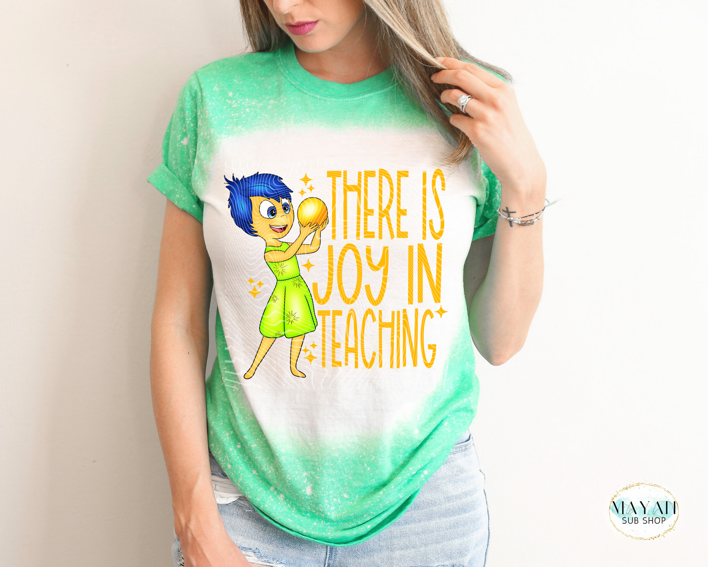 Joy in teaching bleached tee. -Mayan Sub Shop